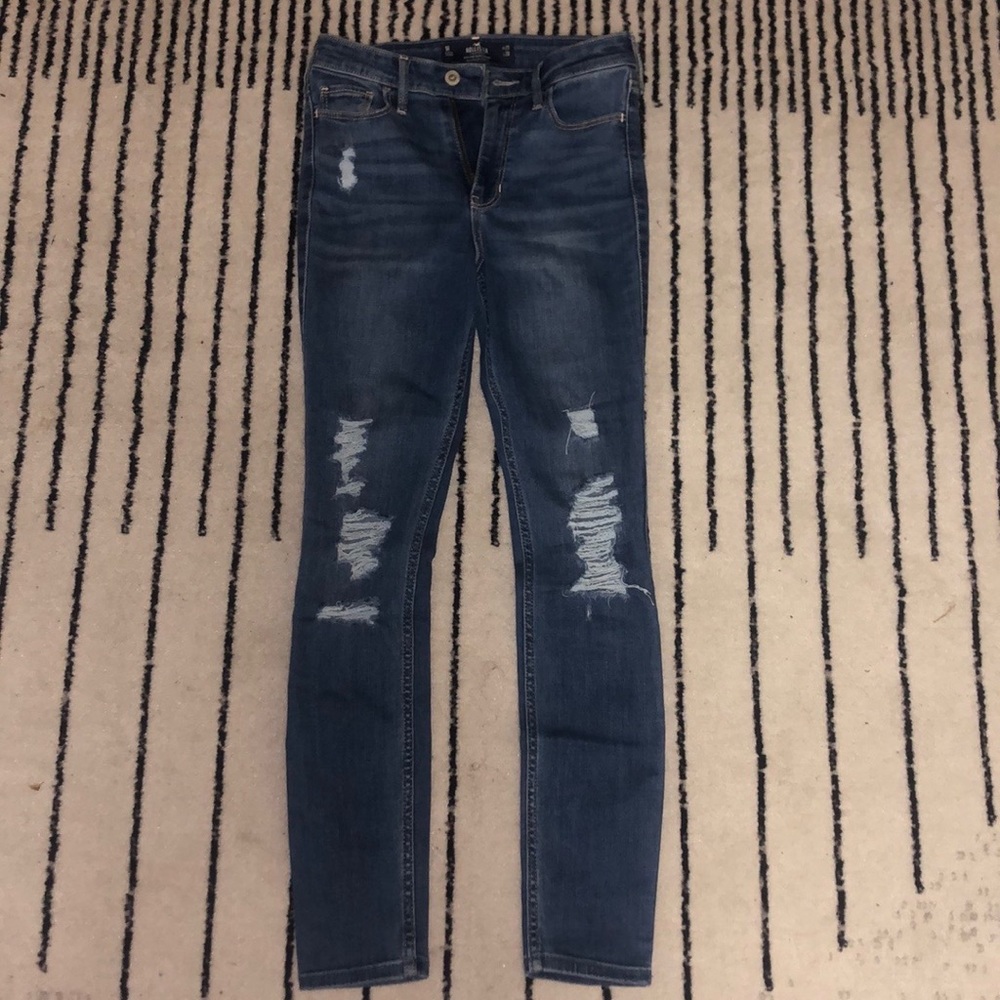 HOLLISTER High Rise Super Skinny Ripped Jeans